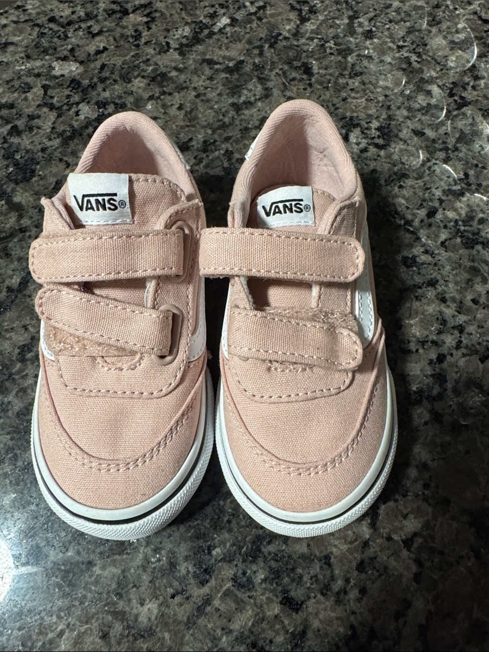 NWOT toddlers pink Velcro vans